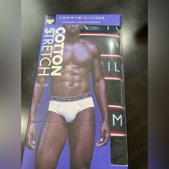 Tommy Hilfiger 3-Pack Briefs Cotton Stretch Size S Black - Picture 1 of 5